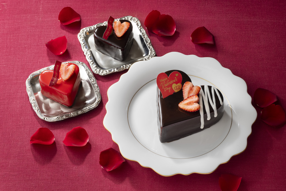 全国展開する洋菓子店「フロプレステージュ」は2月10日〜14日のバレンタイン期間に、限定スイーツとしてFLO（フロ）のチョコレート&ハート型の「ショコラハート」および「プティハート」シリーズが登場する。