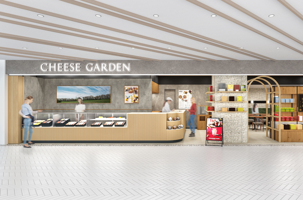 「チーズガーデン」は4月13日、シャポー船橋店をオープンする。併設カフェも展開し、JR船橋駅直結施設にて地域住民と密着した店作りを行う狙いだ。