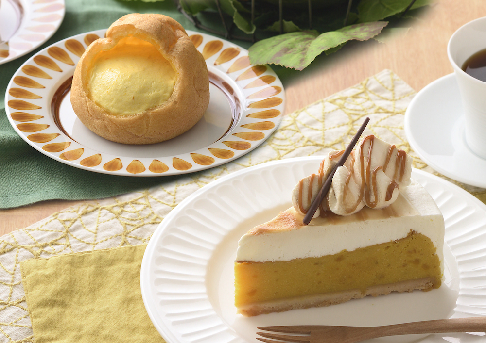 銀座コージーコーナーは9月1日より、全国の生ケーキ取扱店にて、北海道産かぼちゃを使用したスイーツ3種を提供する。