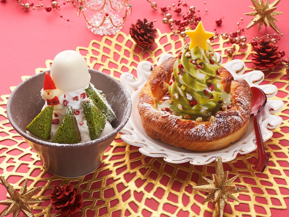 全国カフェチェーンのサンマルクカフェは11月17日〜12月25日、季節限定デザート第4弾として「Happy Christmas 空飛ぶサンタパフェ」および「デニブラン ピスタチオクリスマスツリー」を展開中だ。