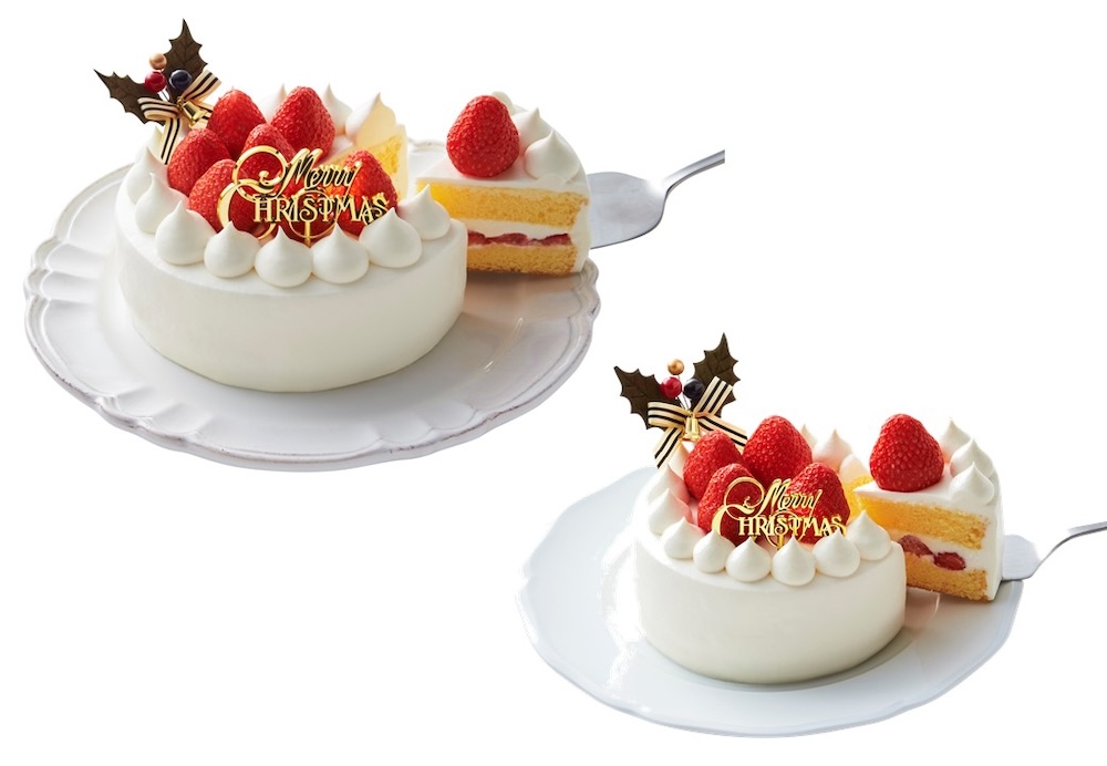 「クリスマス　ストロベリーショートケーキ」価格は15cmサイズが税込み4,428円、12cmサイズが税込み3,024円