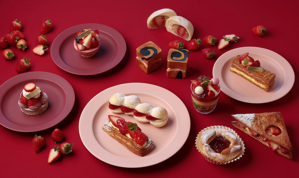 大阪北区のリーガロイヤルホテルは4月15日まで、テイクアウトショップ「グルメブティック メリッサ」にて、イチゴを使ったスイーツやパンなど全10種を展開する「いちごフェア」を2期に分けて開催中だ。