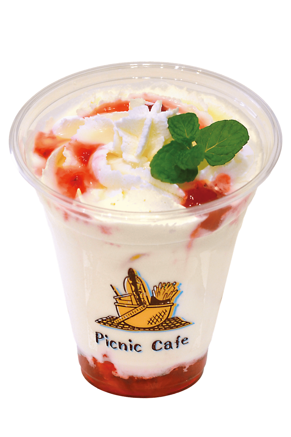 「ピクニックカフェ」で提供する「丹那牛乳のプレミアムいちごミルク」800円