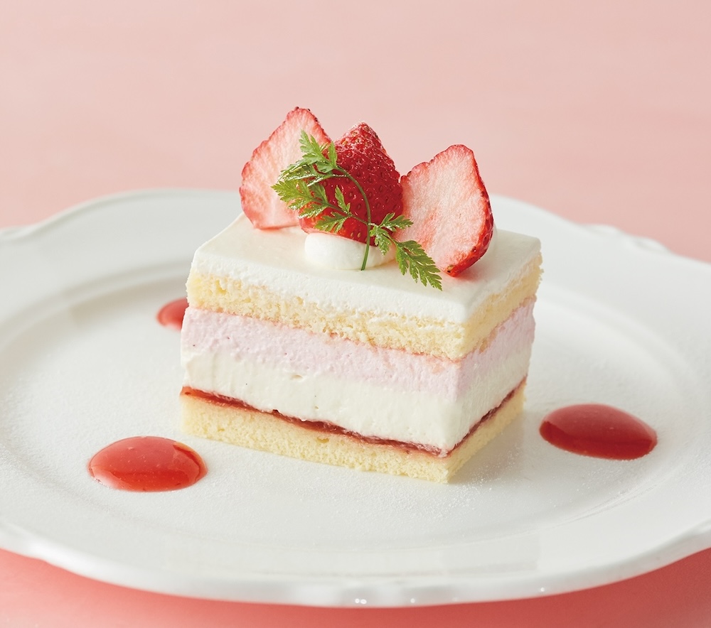 2月28日まで提供中の「苺とリコッタのショートケーキ」税込み900円