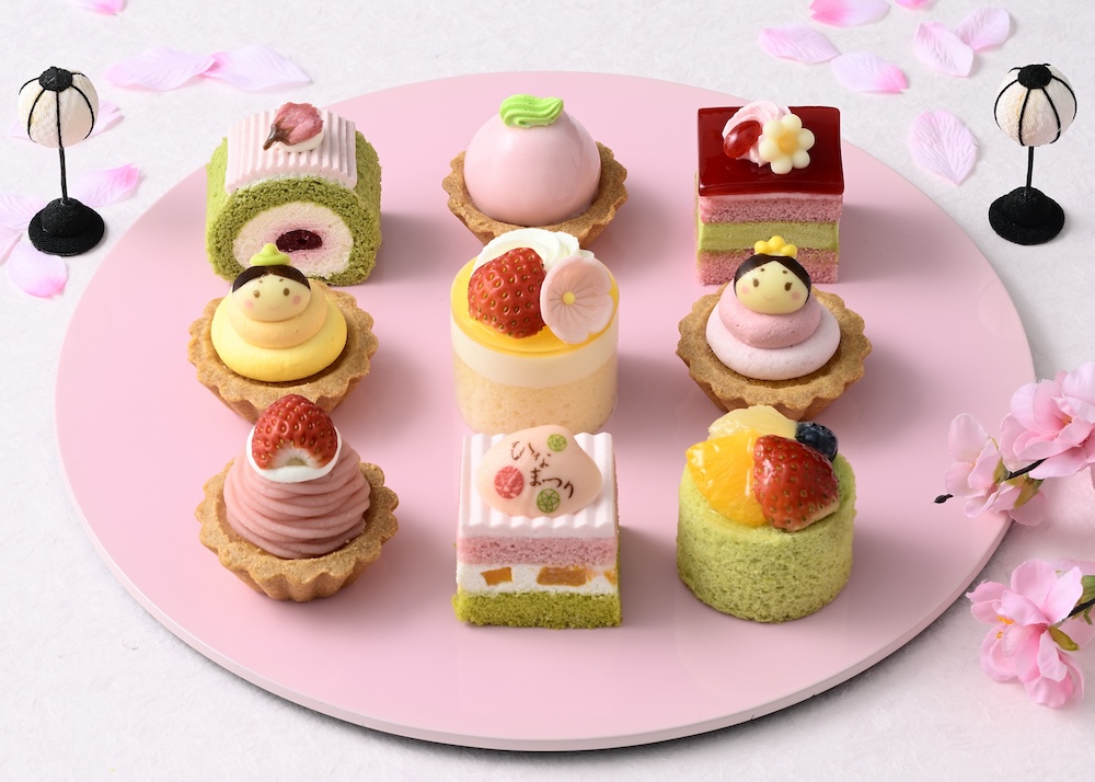 銀座コージーコーナーは2月23日より、全国の生ケーキ取扱店にて、9種のひなまつりケーキを展開する。