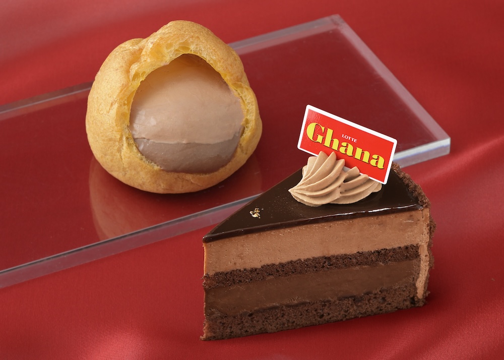 銀座コージーコーナーは4月26日〜5月30日、ロッテとのコラボレーションにより共同開発した「＜ガーナ＞濃厚チョコケーキ」および「ジャンボシュークリーム（ガーナ）」を全国の生ケーキ取扱店で販売する。