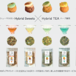 「シューマカロン」とオリジナルハーブ緑茶のコラボレーション商品。税込み850円～。