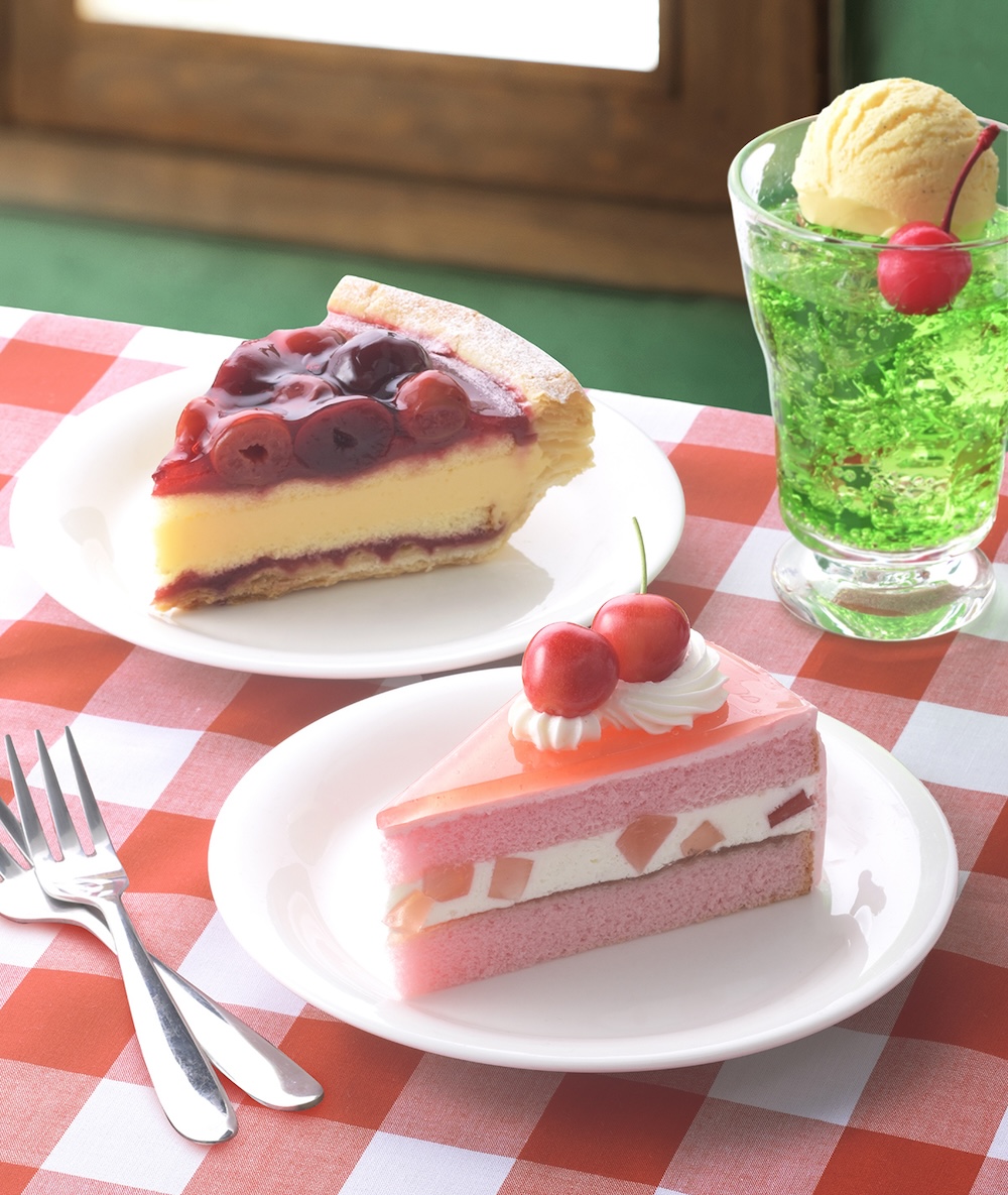 銀座コージーコーナーは6月7日より、全国の生ケーキ取扱店にて、さくらんぼ「佐藤錦」とチェリーを使ったケーキをそれぞれ販売する。