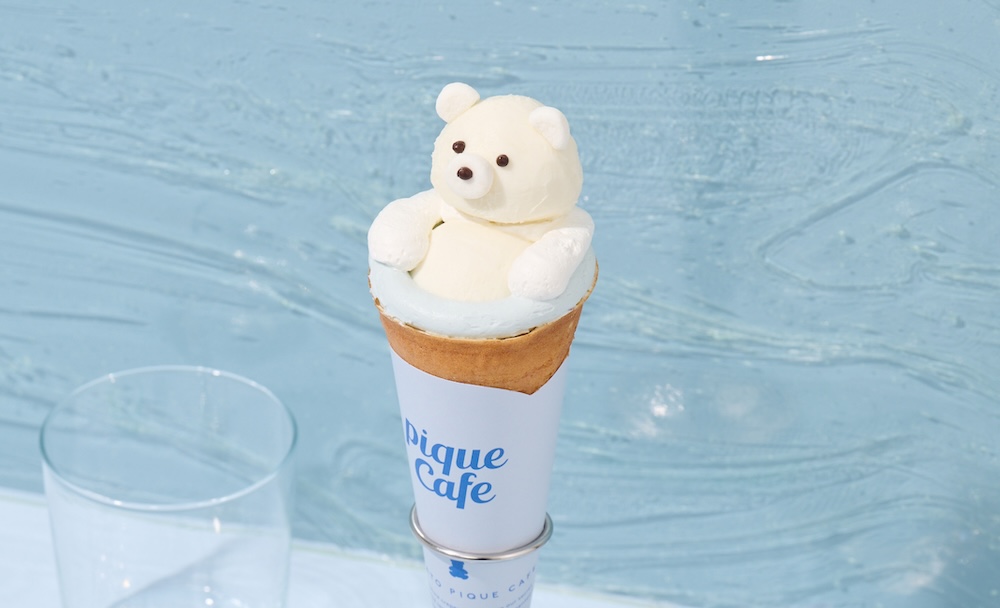 「ジェラート ピケ カフェ（gelato pique cafe）」は6月21日より、夏のピケカフェで人気を博すシリーズ「シロクマ」のクレープとドリンクを、数量限定で提供する。