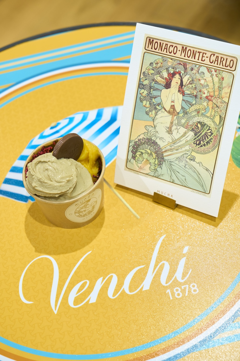 MUCHA×Venchiコラボレーション「モナコ・モンテカルロ ジェラート」イメージ