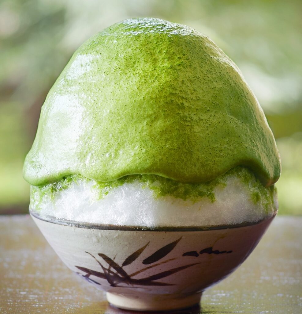 京都「茶三楽」の「抹茶エスプーマかき氷」1,540円