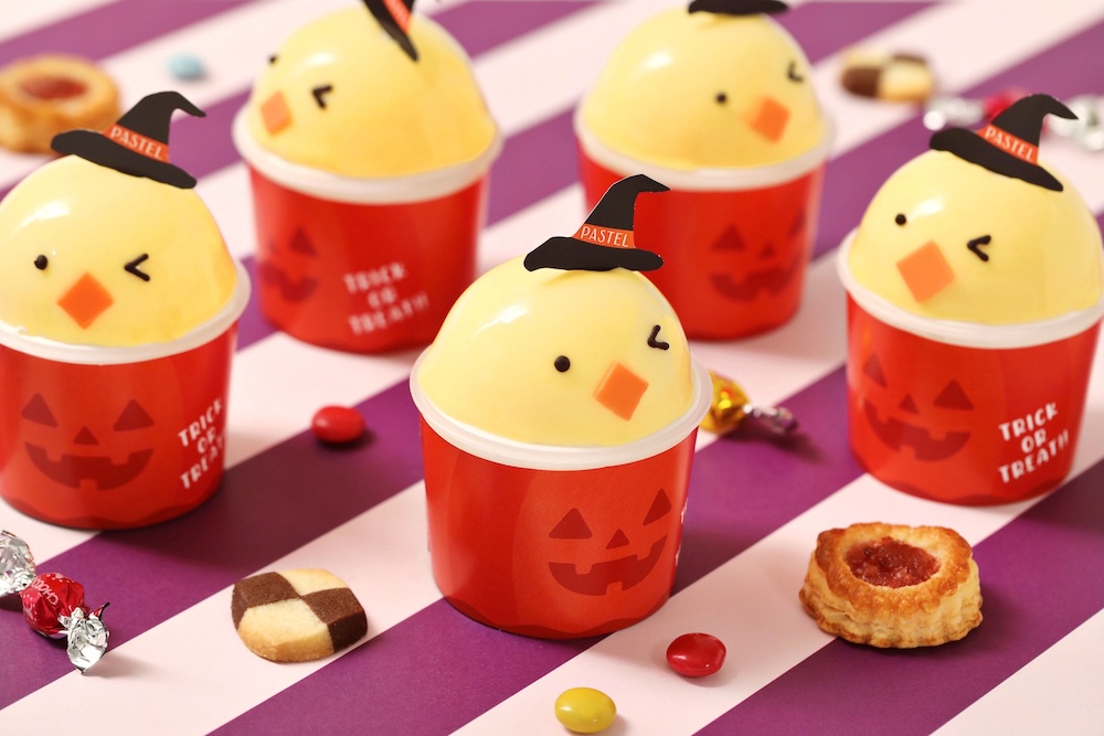 10月1日〜10月31日に販売する「ハロウィンタマコプリン」税込み650円