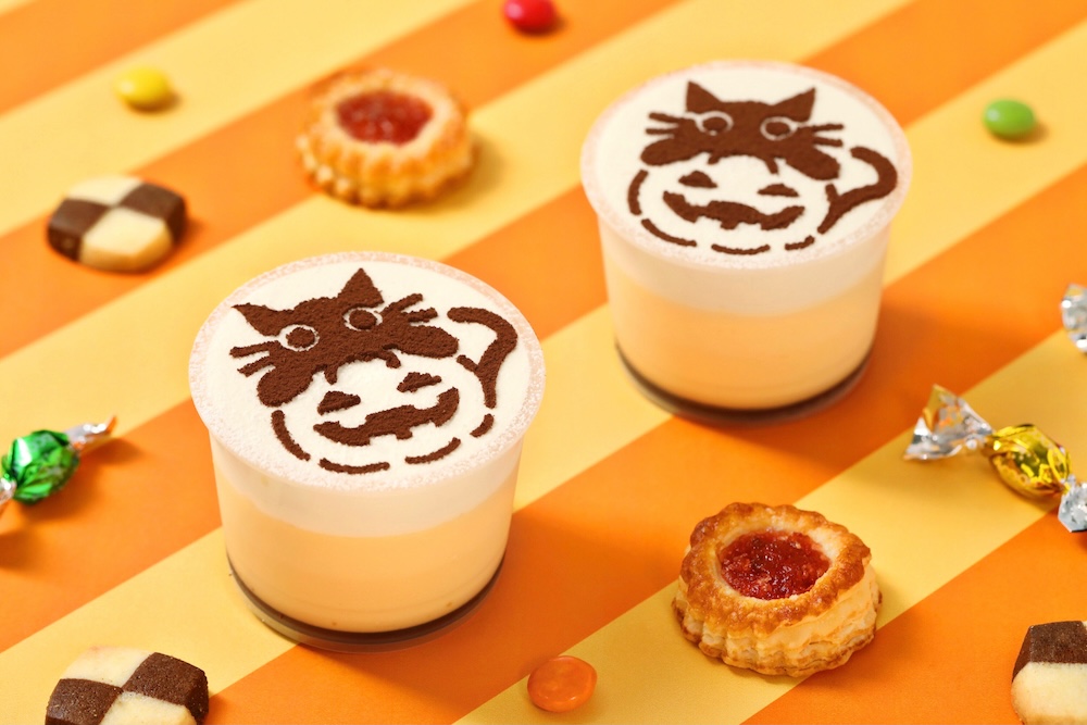 10月1日〜10月31日に販売する「ハロウィンニャめらかプリン」税込み460円