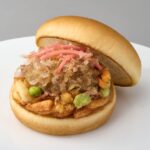 「海鮮明太もんじゃ焼き風バーガー」税込み440円