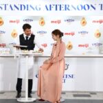 試食イベント「明治サンモレ “STANDING AFTERNOON TEA” 」の様子