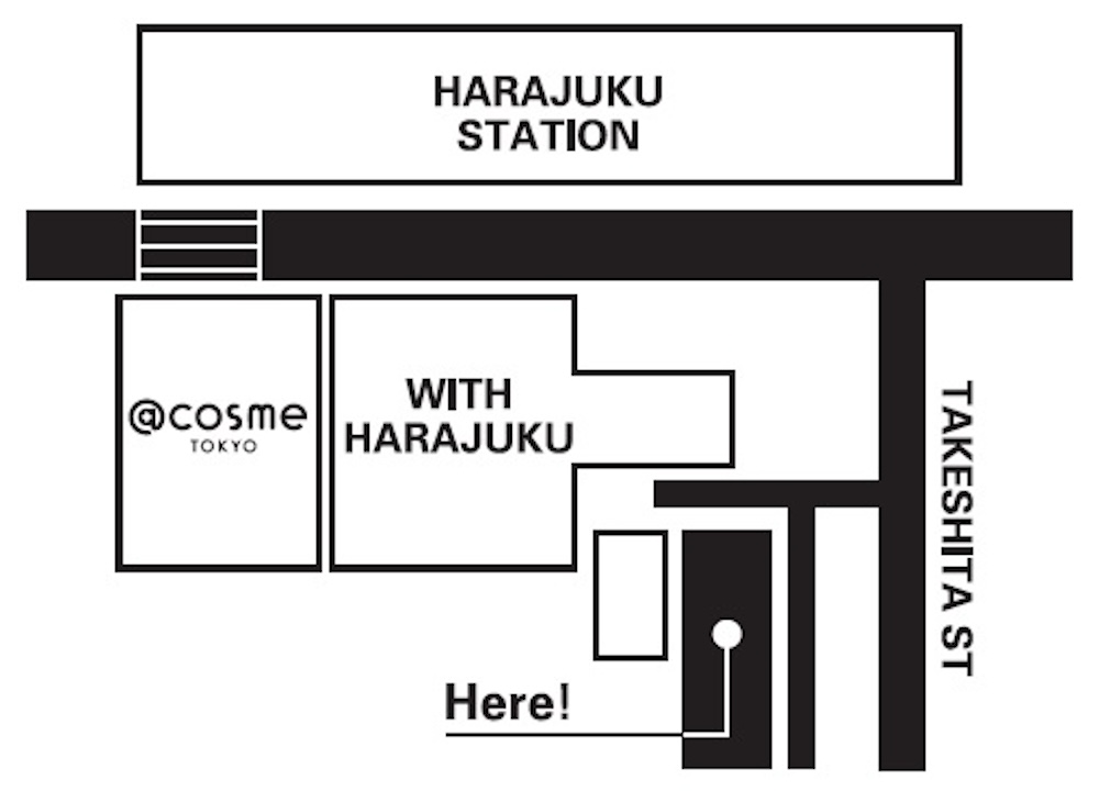 日本第1号店「HONOLULU COFFEE HARAJUKU」マップビジュアル