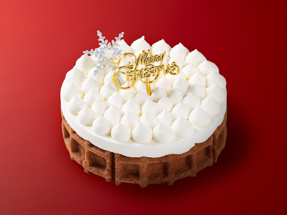 「R.L waffle cake」の34台限定「ホワイトクリスマス」税込み3,240円（ウェブ予約対応・当日購入可能）