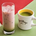 「宇治抹茶ストロベリーラテ」税込み770円、テイクアウト・税込み756円