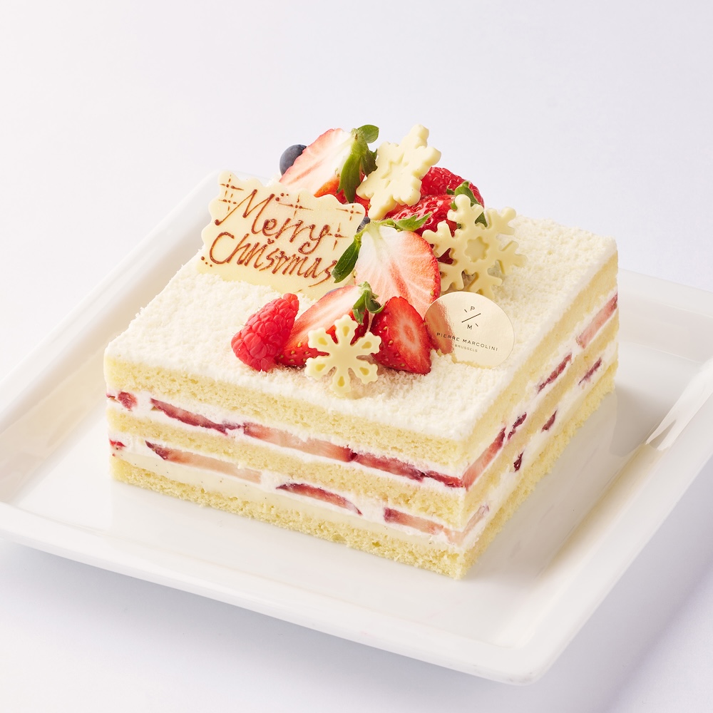 「ショートケーキ ショコラ ブラン アントルメ ノエル（大）」税込み5,400円（銀座店限定）