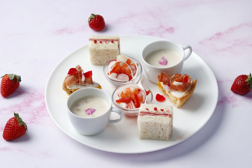 「ハルメク アフタヌーンティー ストロベリー×ホワイトチョコレート（HARUMEKU Afternoon Tea -Strawberry × White Chocolate-）」セイボリーのイメージ