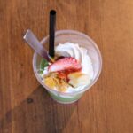 試食した飲めるチーズケーキ「Matcha Strawberry」