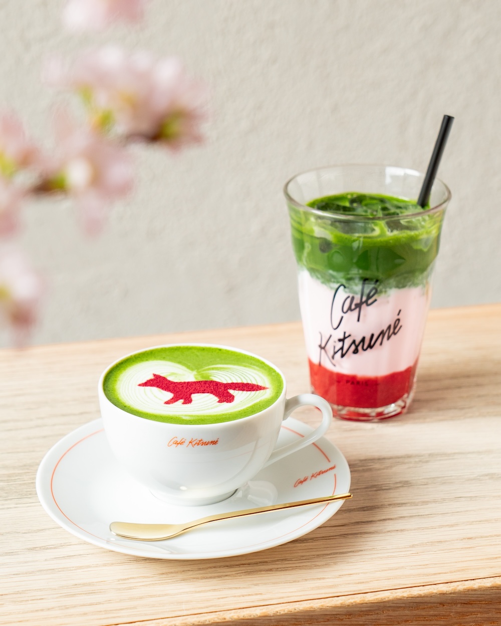 「Sakura Matcha Latte – さくら抹茶ラテ」イートイン・税込み950円、テイクアウト・税込み850円