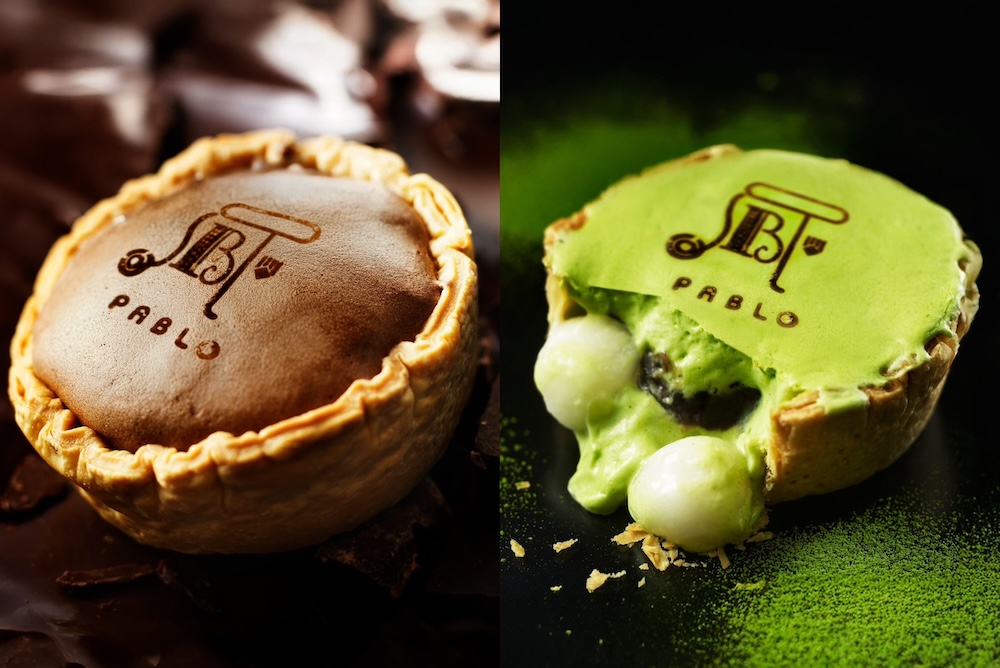 左から「とろけるチョコチーズタルト」 、「とろける宇治抹茶チーズタルト」