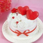 お取り寄せ向け「母の日 ハートのフワラーケーキ」税込み3,900円（送料含む）