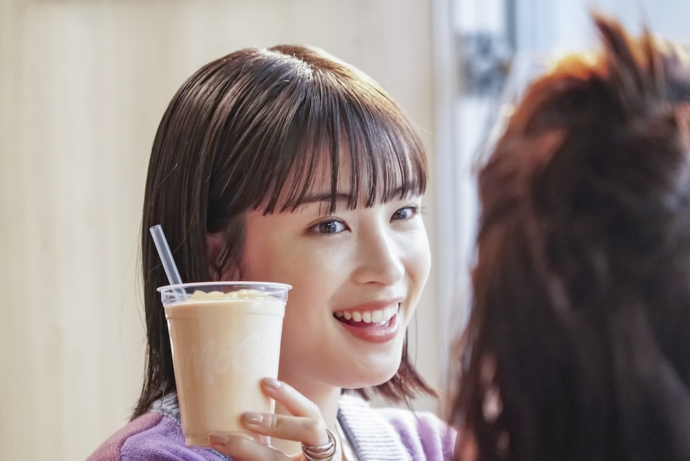 マクドナルドの新テレビCM「マックカフェ寄り道マック『夕方のピーチ』篇」メイキングビジュアル