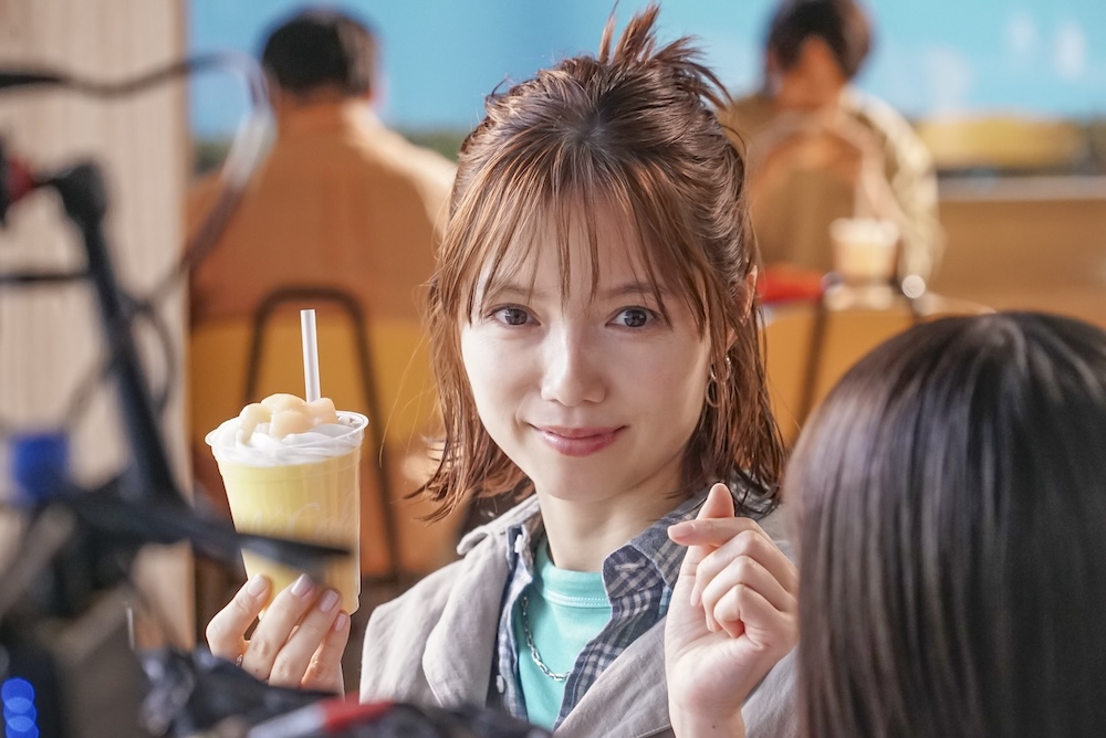 マクドナルドの新テレビCM「マックカフェ寄り道マック『夕方のピーチ』篇」メイキングビジュアル