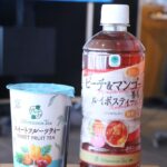 左から「ストレートフルーツティー」、「ピーチ&マンゴー香るルイボスティー」