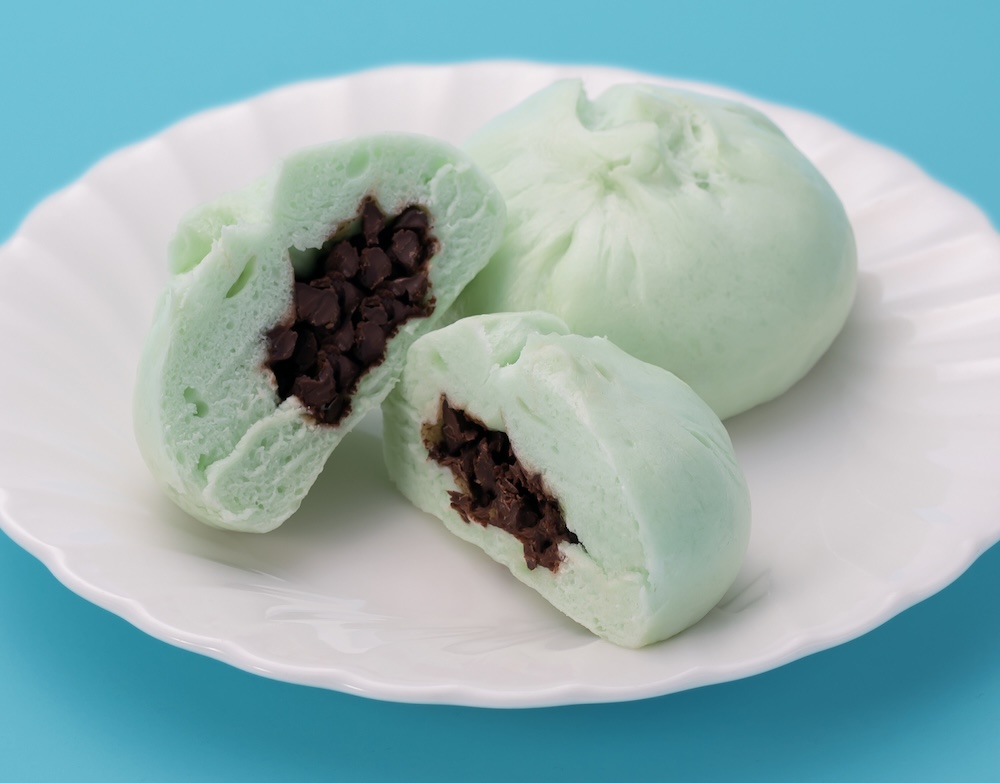 「パオパオ」の各日50点限定「チョコミントまん」税込み270円