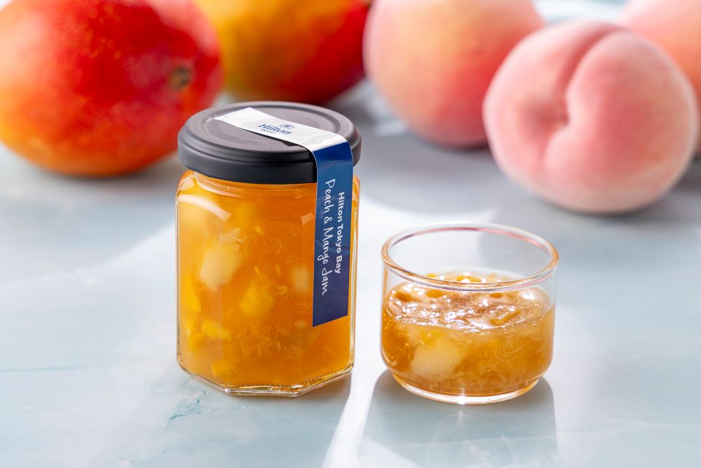 「フレッシュ・コネクション（FRESH CONNECTION）」にて販売する「桃とマンゴーのジャム（Peach & Mango Jam）」税込み1,750円（4日前までに要予約かつ店頭販売は数量限定）