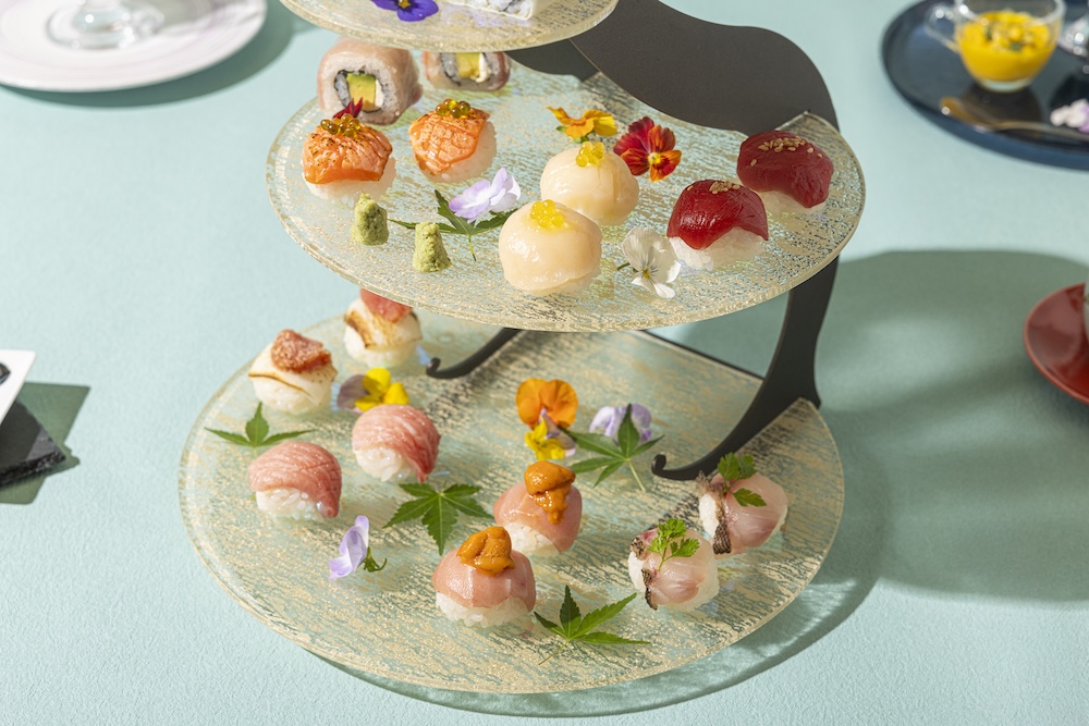 寿司スタイルのアフタヌーンティー「Japanese Afternoon Tea~華凛~」イメージ