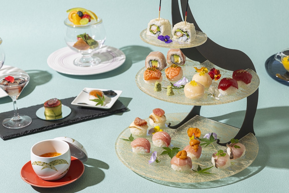 寿司スタイルのアフタヌーンティー「Japanese Afternoon Tea~華凛~」イメージ