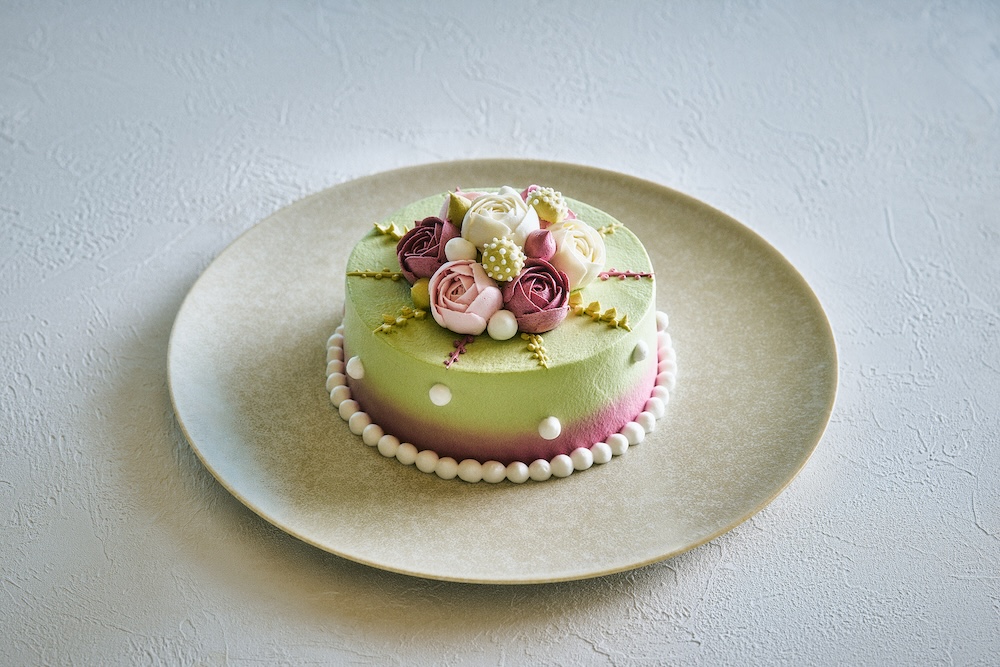 「抹茶とあずきとグリオットチェリーのケーキ」イメージ