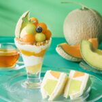 「メロンづくしのスイーツプレート(メロンのフルーツサンド&パフェ)」イメージ