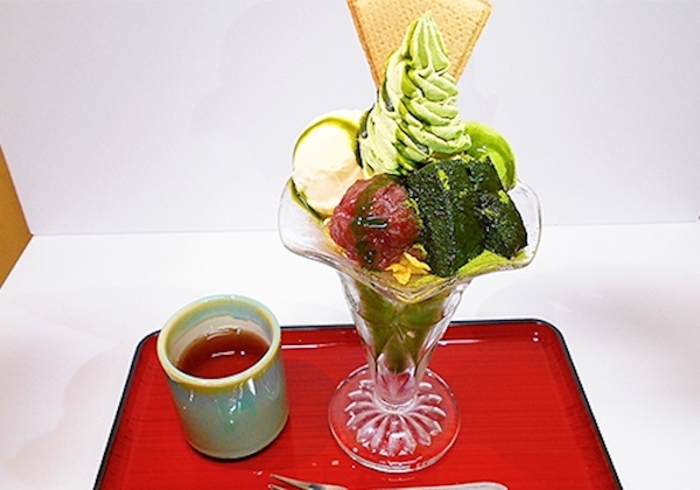 「有里」の「抹茶パフェ」税込み1,500円