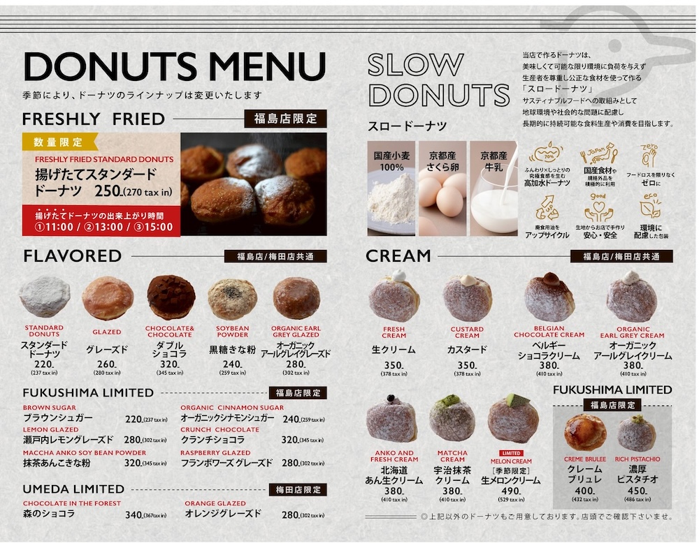 阪急大阪梅田駅店限定の商品ラインアップ