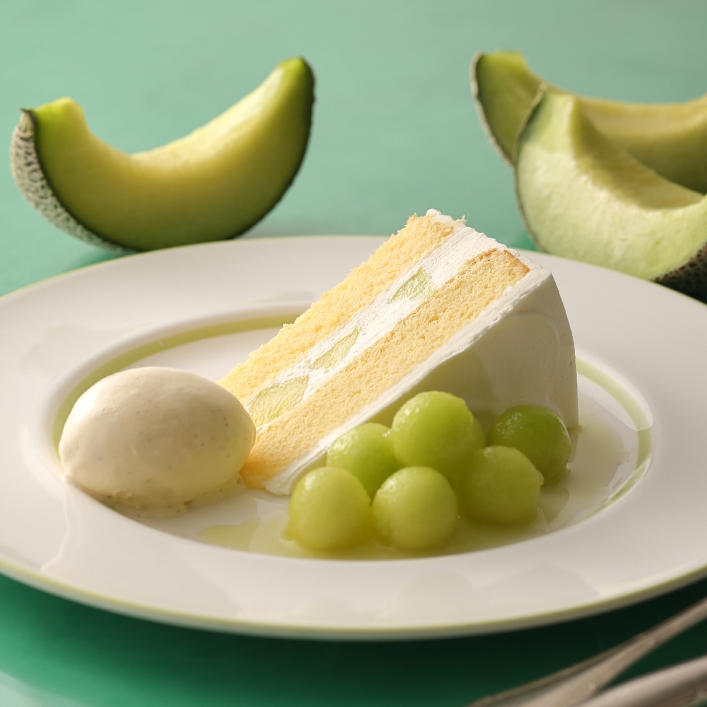 「メロンのショートケーキ バニラアイス添え」税込み1,430円