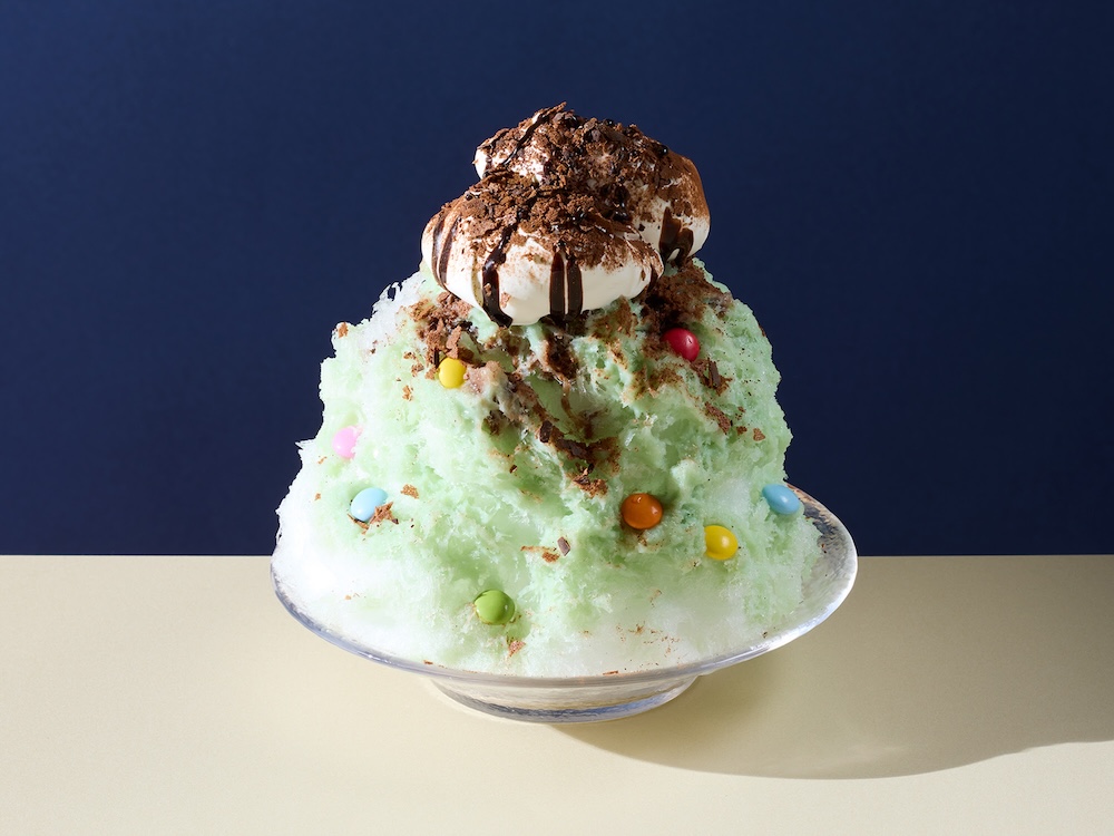 「純氷ふわふわかき氷 チョコミン党」税込み869円