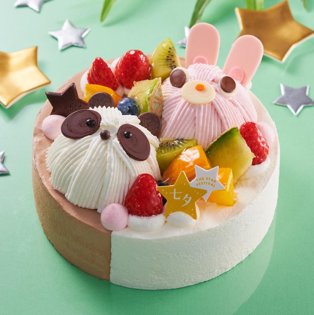 「七夕 2 つの味が楽しめるハッピーどうぶつデコレーション」イメージ