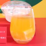 「貢茶 阿里山烏龍マンゴーティーエード」と「北海道産牛乳使用 ミルク味わう牛乳寒天」のアレンジ