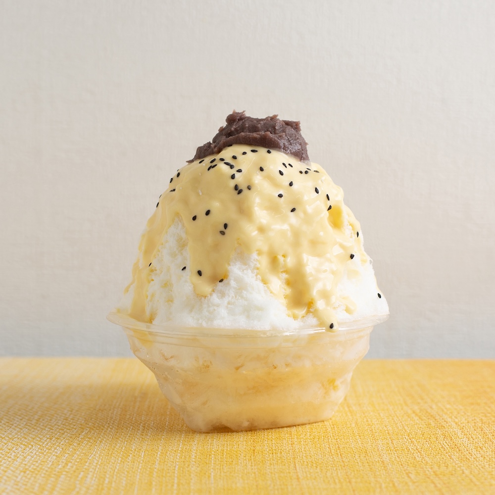 「倉敷芋屋 蜜の月」の「お芋のクリームかき氷」1,500円