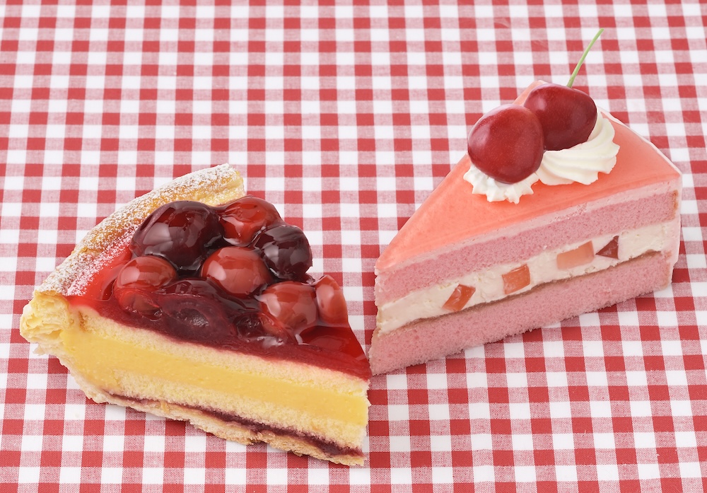 左から「チェリーパイ」、「国産さくらんぼショート」