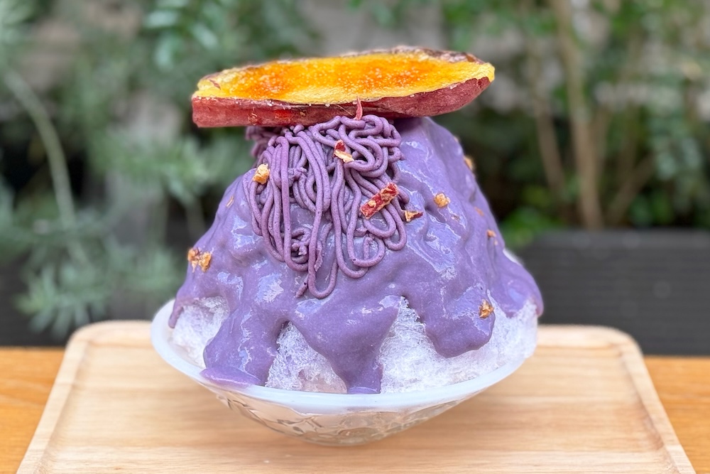「蜜芋ブリュレがのったお芋づくしのかき氷」イメージ