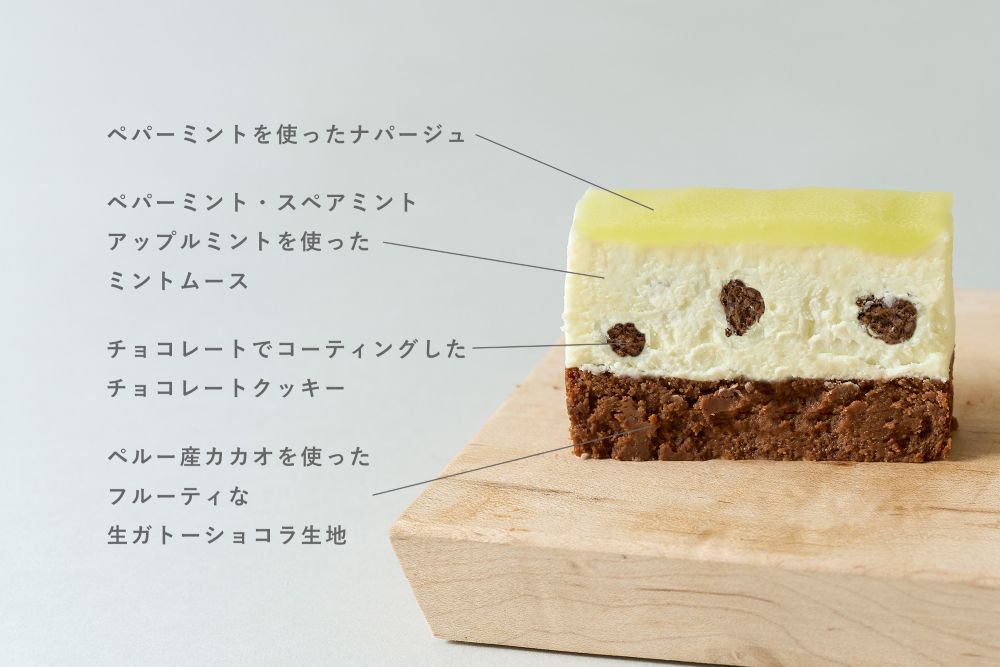 「チョコミントの生ガトーショコラ」イメージ