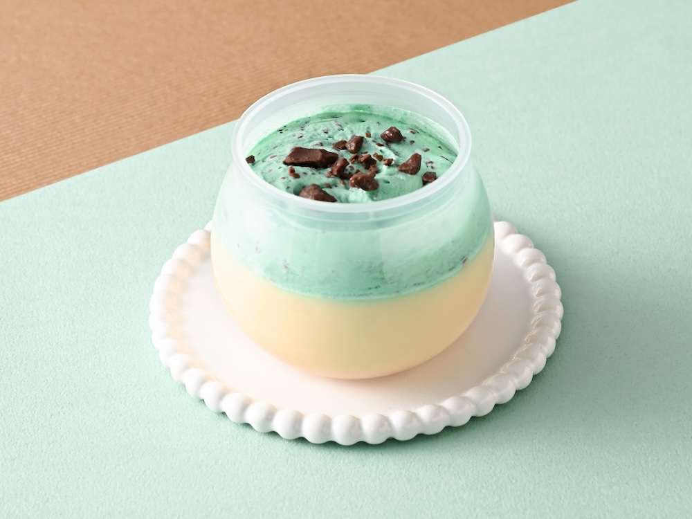 「芋屋初代仙次郎」の「おさつプリンチョコミント」1個・税込み450円