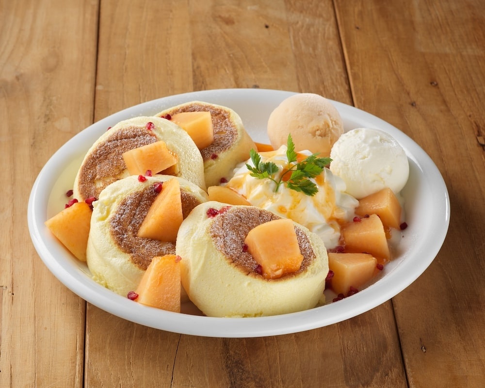 「パンケーキ 赤肉メロンづくし」税込み1,760円