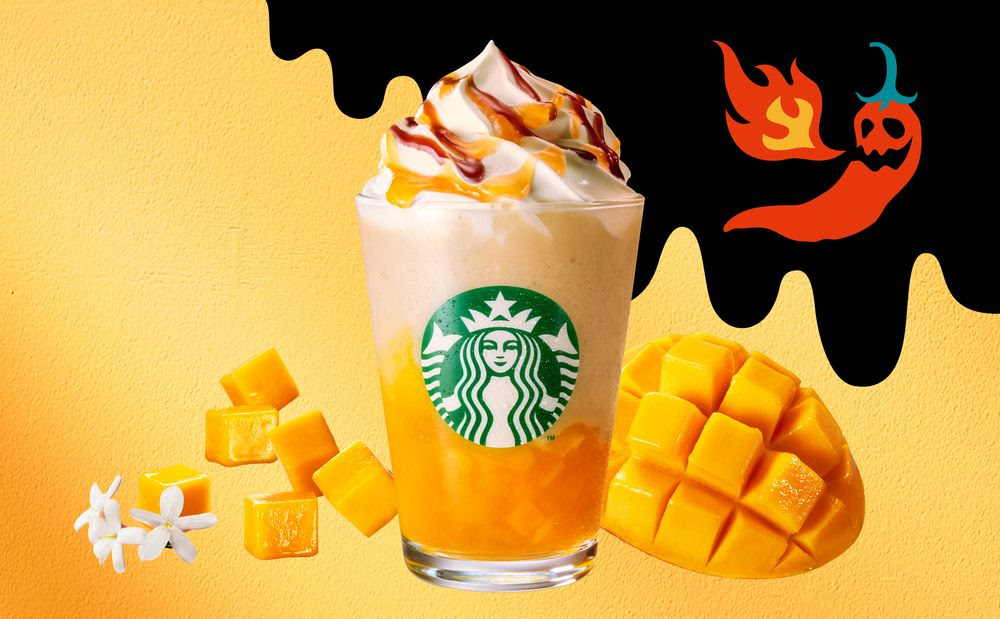「ホットハニー オリエンタル マンゴー & ティー フラペチーノ」イメージ